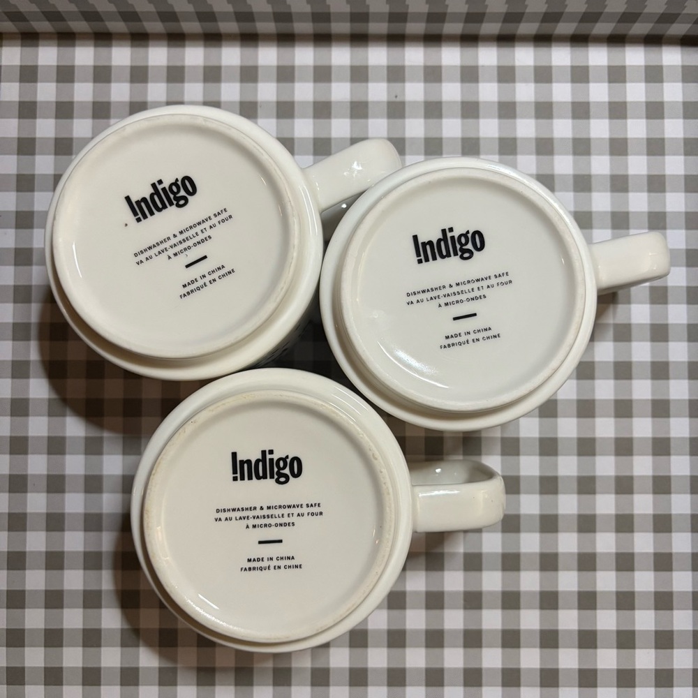 Indigo set of 3 white stackable expression mugs - Picture 4 of 6